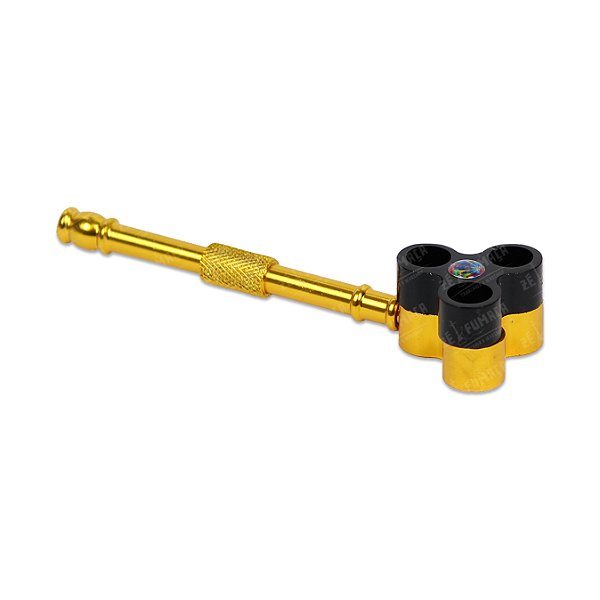 Pipe de Metal Giratório (Magnético) - Dourado Preto