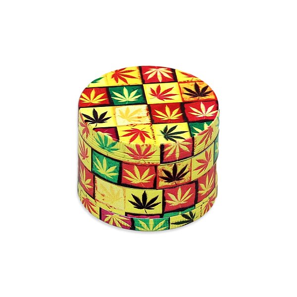 Dichavador de Metal Hemp - Mix Amarelo Vermelho Verde