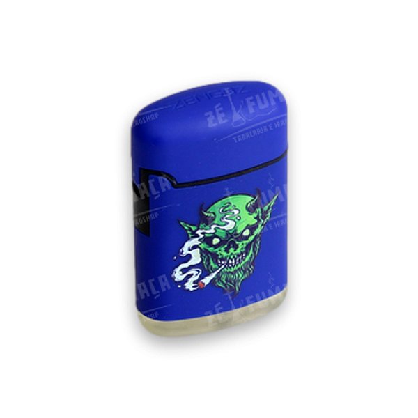 Isqueiro Maçarico Zengaz Diabo Verde - Azul