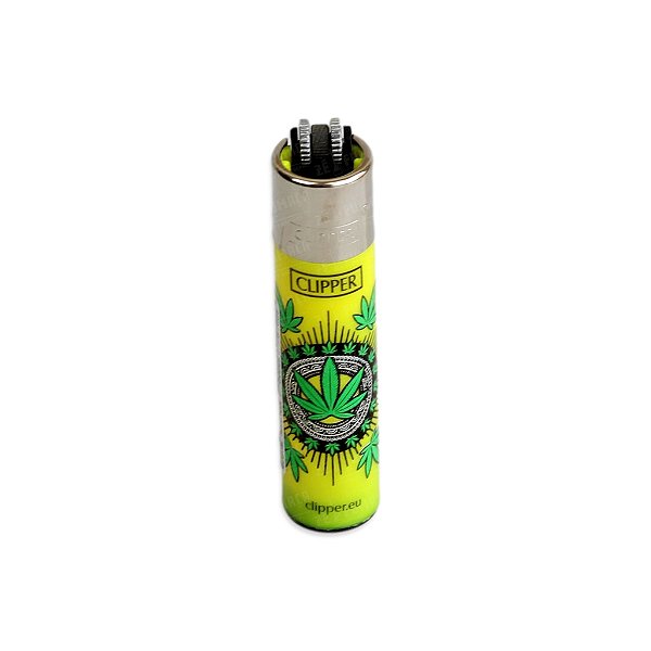 Isqueiro Grande Clipper - Hemp Mix Amarelo Verde