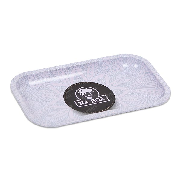 Bandeja de Metal Na Boa Média - Branco