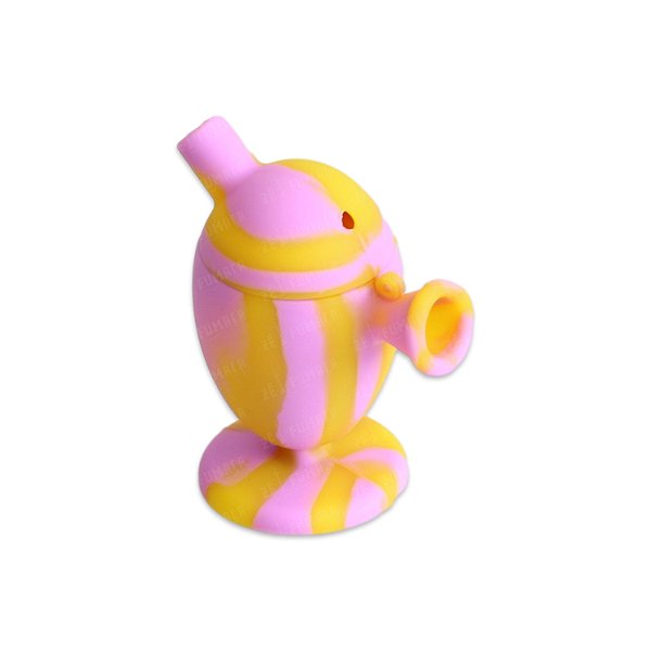 Mini Bong de Silicone (Blunt Bubble) - Mix Rosa Amarelo