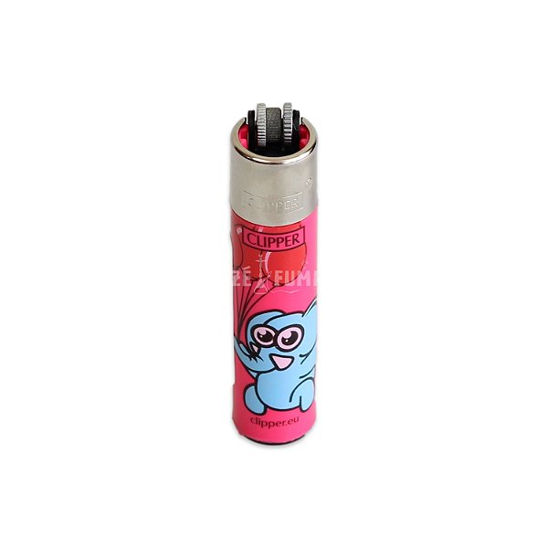 Isqueiro Grande Clipper Elefante - Mix Rosa Azul