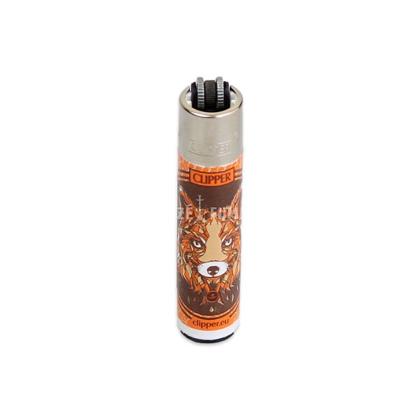 Isqueiro Grande Clipper Raposa - Laranja