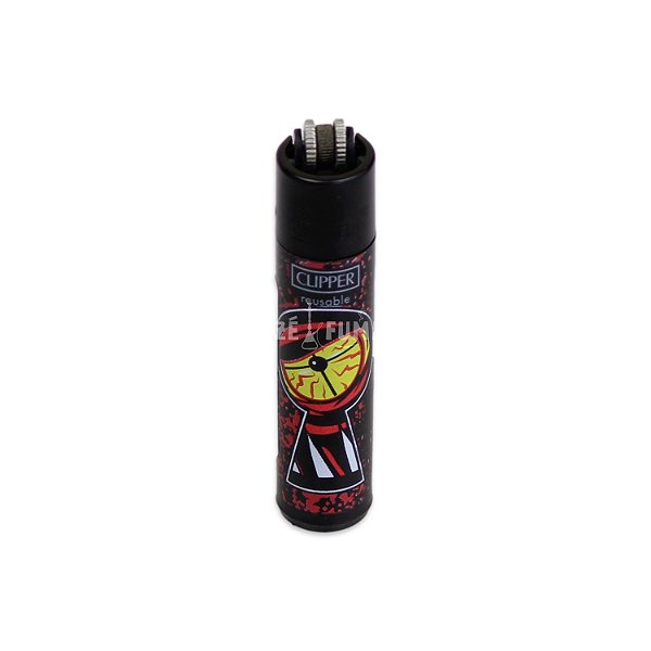 Isqueiro Grande Clipper Devil's Eye - Preto