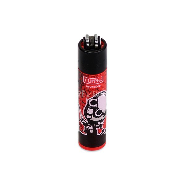Isqueiro Grande Clipper Zombie - Vermelho