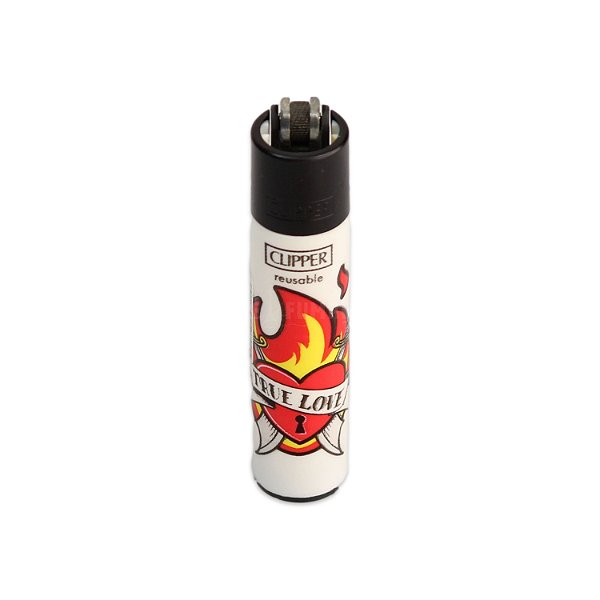 Isqueiro Grande Clipper Tattoo Art II - True Love