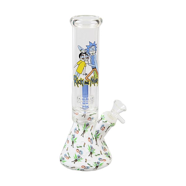 Bong de Vidro e Silicone com Percolator - R&M