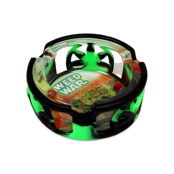 Cinzeiro de Vidro com Silicone - Weed War VI