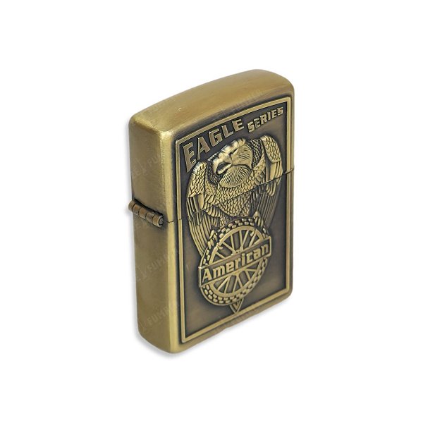 Isqueiro American Eagle Series I  - Dourado Envelhecido