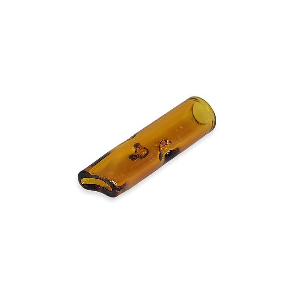 Piteira de Vidro Curta 8 mm - Ponta Chata (Amarelo)
