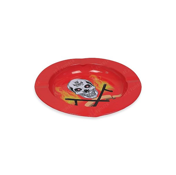 Cinzeiro de Metal Caveira - Vermelho