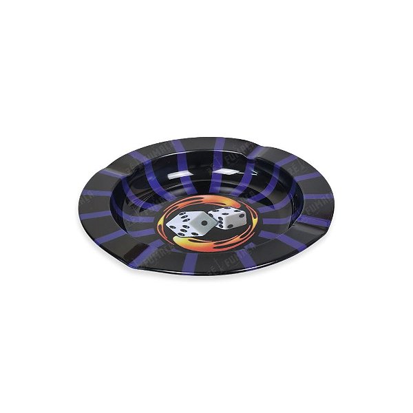 Cinzeiro de Metal Dados - Preto