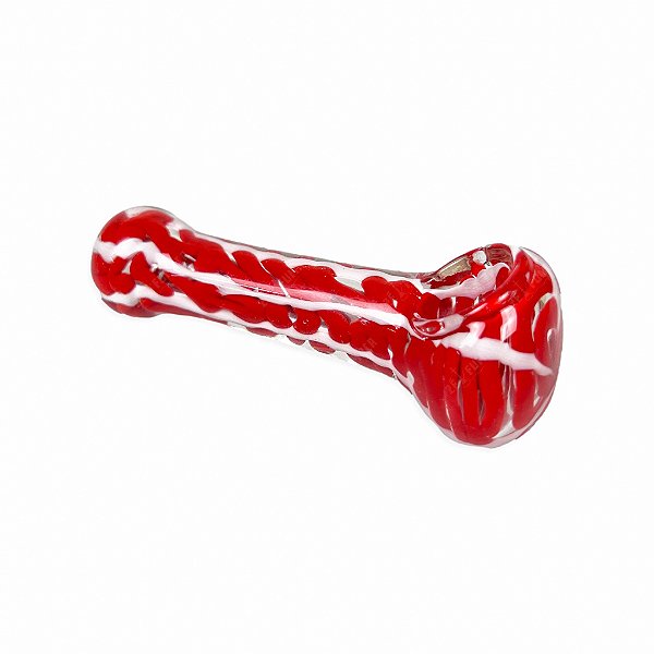 Pipe de Vidro - Mix Vermelho Branco