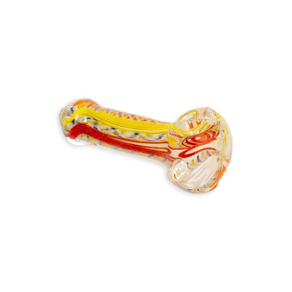 Pipe de Vidro Squadafum - Mix Laranja Amarelo Vermelho