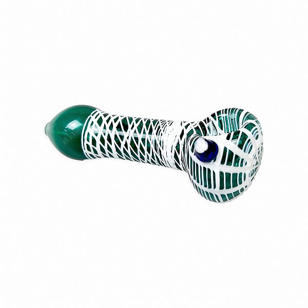 Pipe de Vidro - Mix Verde Escuro Branco