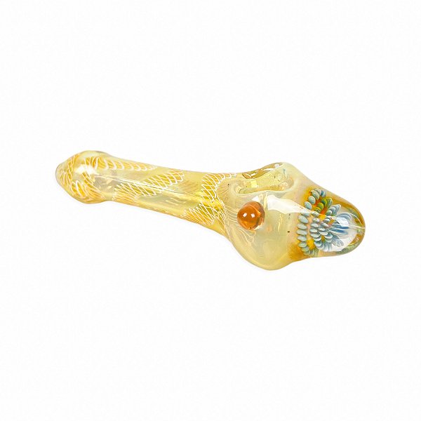 Pipe de Vidro Coral - Mix Amarelo Azul Branco
