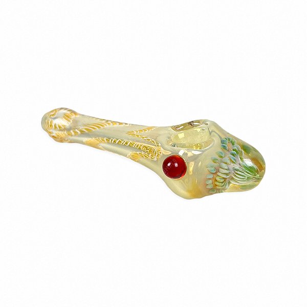 Pipe de Vidro Coral - Mix Amarelo Verde Branco
