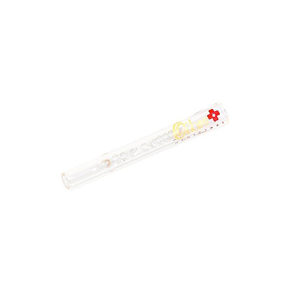 Piteira de Vidro Curta Oikos Medicinal 7 mm  c/ Esferas - Dourado