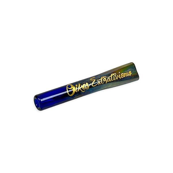 Piteira de Vidro Curta Oikos 7 mm - Azul Perolado