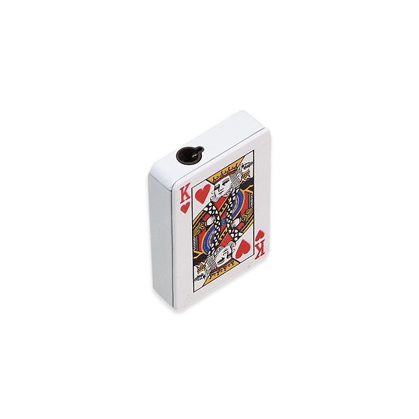 Isqueiro Maçarico Baralho Rei de Copas - Branco