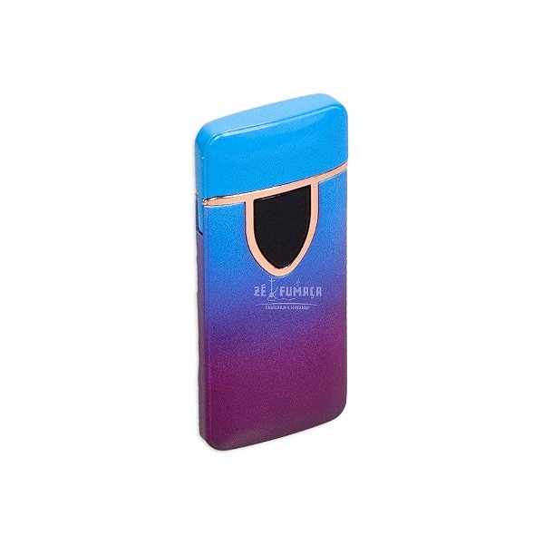 Isqueiro Elétrico Médio - Mix Azul Claro Roxo