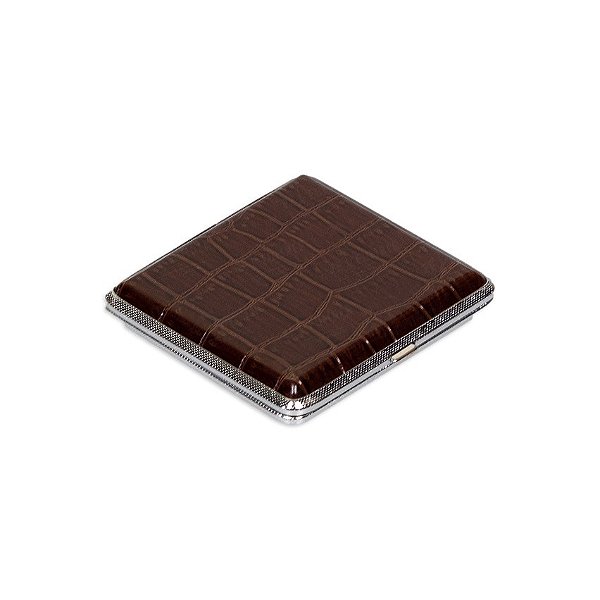 Cigarreira de Alumínio - Courino Marrom I