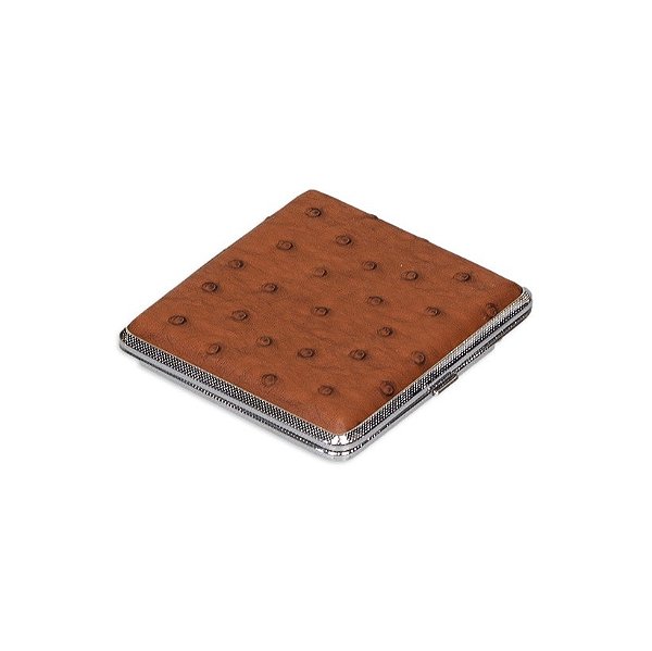 Cigarreira de Alumínio - Courino Marrom III