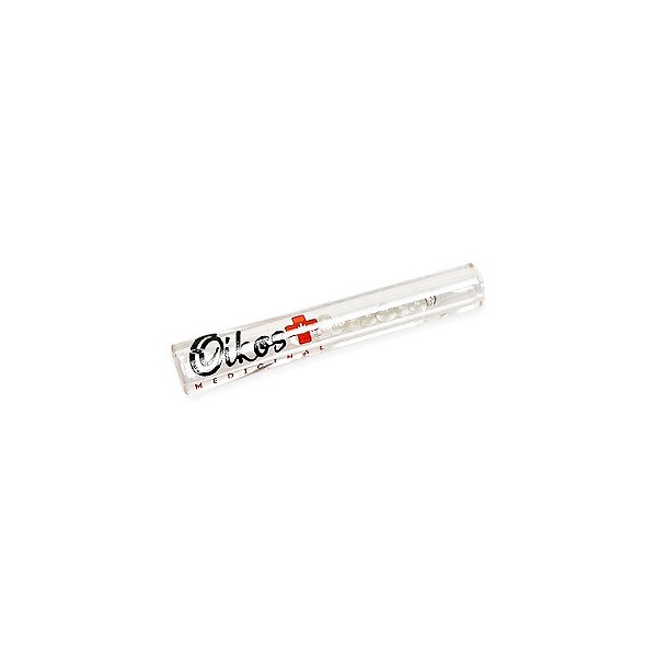 Piteira de Vidro Curta Oikos Medicinal 7 mm  c/ Esferas - Preto