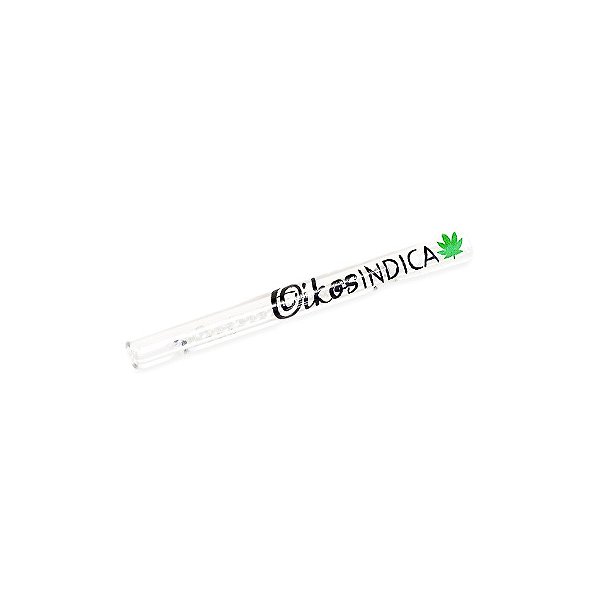 Piteira de Vidro Longa Oikos Indica 6 mm c/ Esferas - Preto