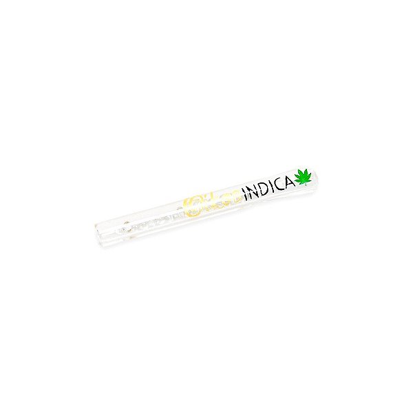 Piteira de Vidro Longa Oikos Indica 7 mm c/ Esferas - Dourado