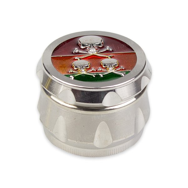 Dichavador de Metal Tambor Caveira - Prata