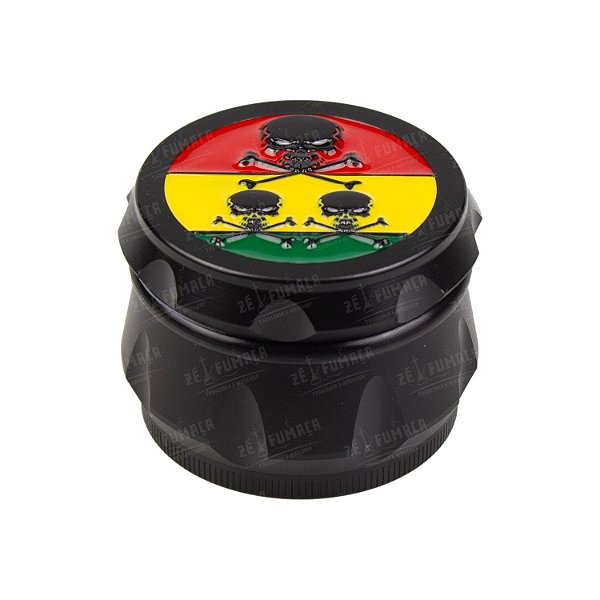 Dichavador de Metal Tambor Caveira - Preto