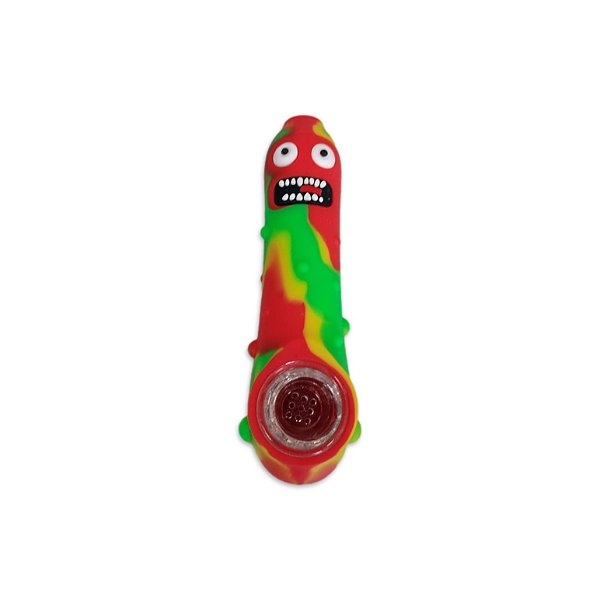 Pipe de Silicone Pickles - Mix Verde Amarelo Vermelho II