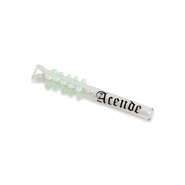 Piteira de Vidro Acende 6 mm Anti Stress - Verde Claro