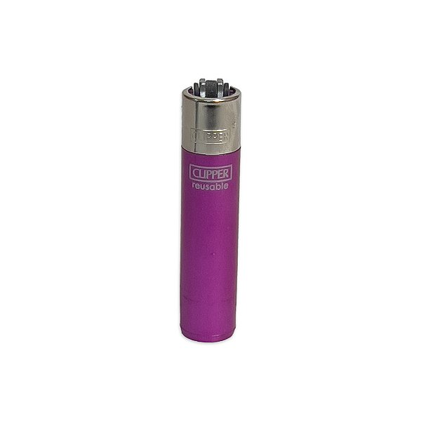 Isqueiro Clipper Grande Metalizado - Rosa