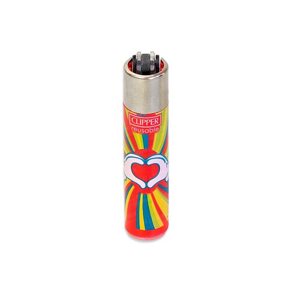 Isqueiro Clipper Grande Hippie - Vermelho