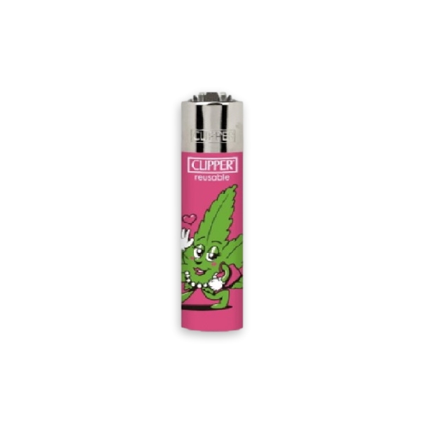 Isqueiro Micro Clipper Leaf People - Rosa