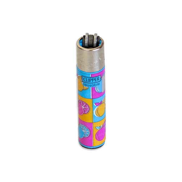 Isqueiro Clipper Grande Laranja - Azul