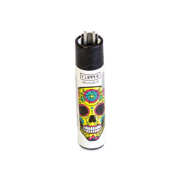 Isqueiro Grande Clipper - Caveira Mexicana VII