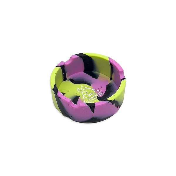 Cinzeiro Redondo Squadafum - Mix Rosa Verde Preto