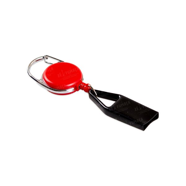 Porta Isqueiro com Chaveiro e Cordão Grande - Mix Preto Vermelho I