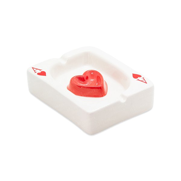 Cinzeiro de Porcelana Baralho - Ás de Copas (contém marcas)
