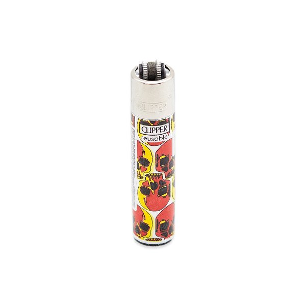 Isqueiro Clipper Grande Skull Fire I