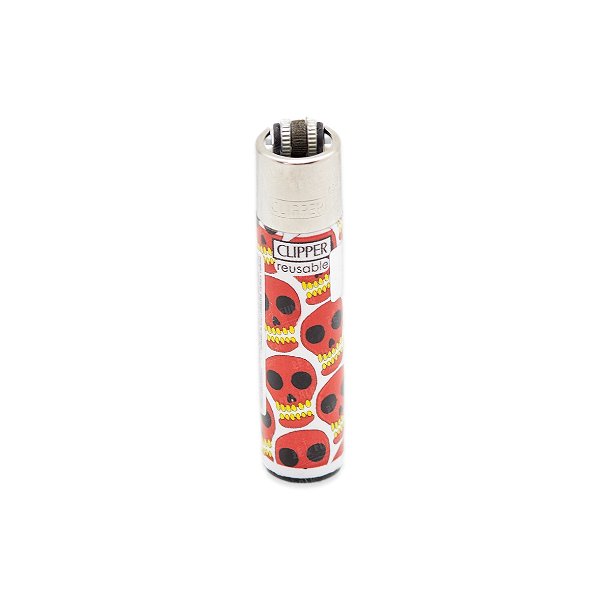 Isqueiro Clipper Grande Skull Fire II