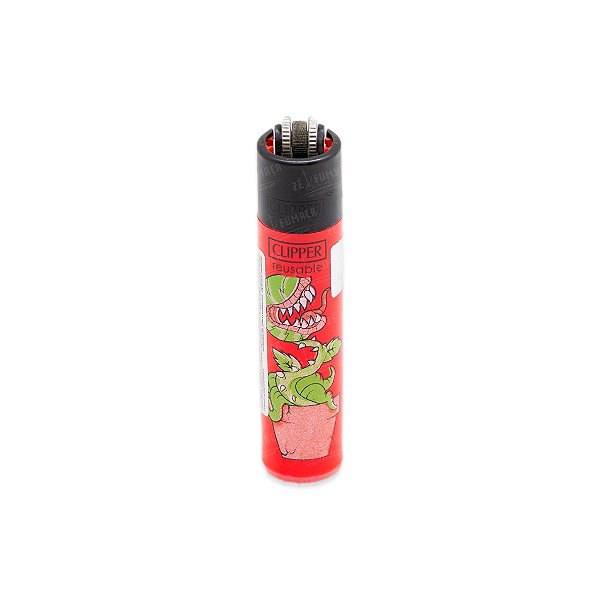 Isqueiro Clipper Grande Evil Plants - Vermelho