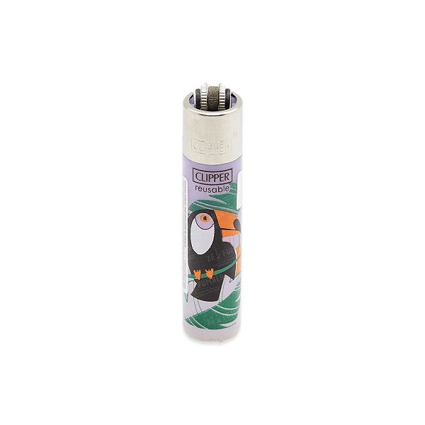 Isqueiro Clipper Grande Tucan Life - Roxo