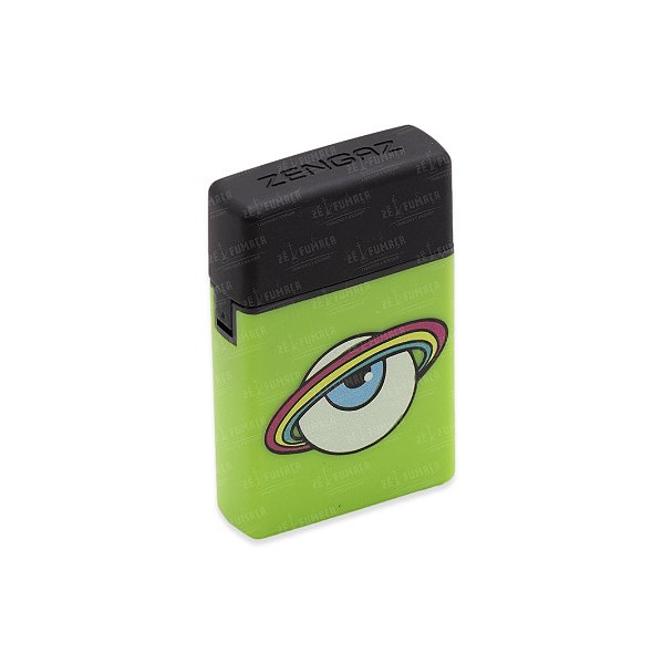 Isqueiro Maçarico Zengaz Saturn Eye - Mix Verde Preto