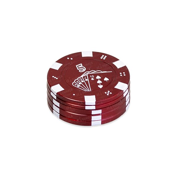 Dichavador de Metal Poker I - Vermelho
