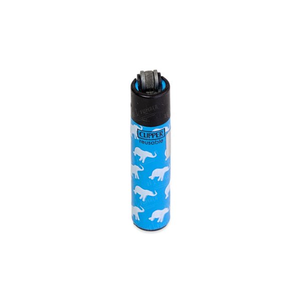 Isqueiro Micro Clipper Elefante (Wild Patern) - Azul